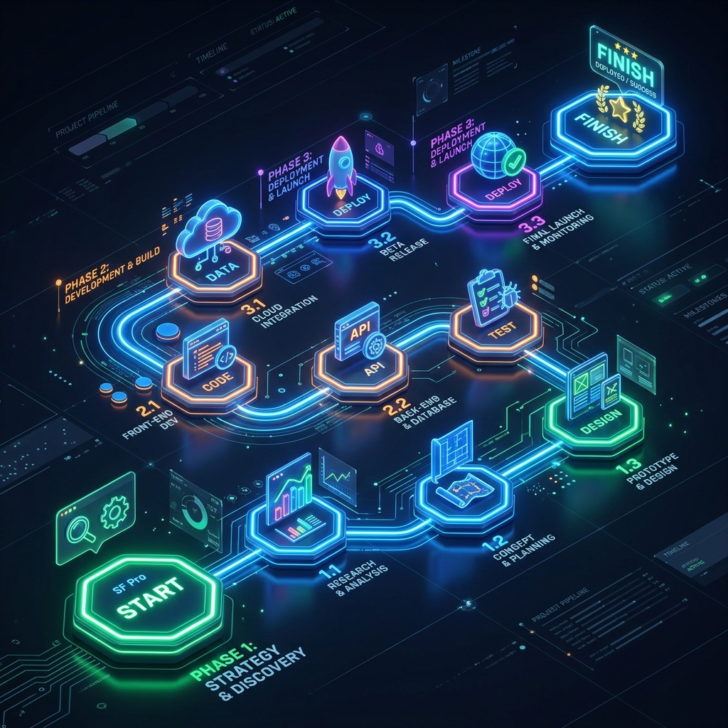 Process Flow Roadmap Graphic